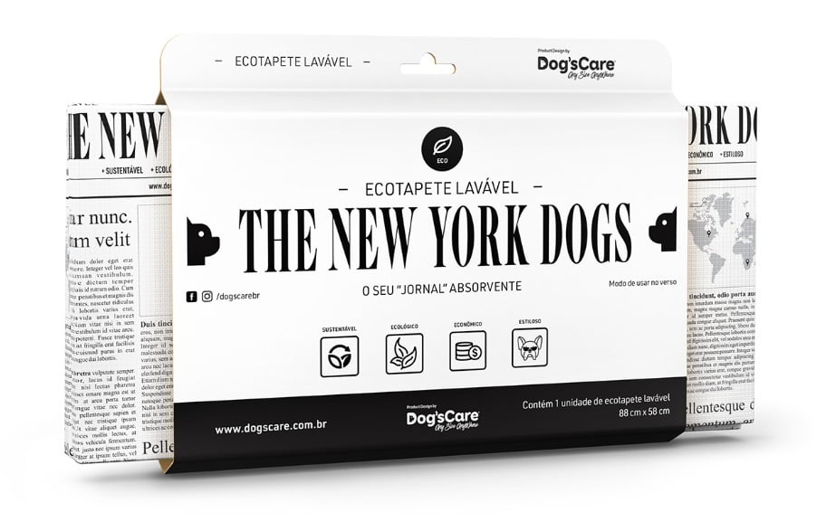 eco Tapete higienico the new york dogs lavavel frente 3