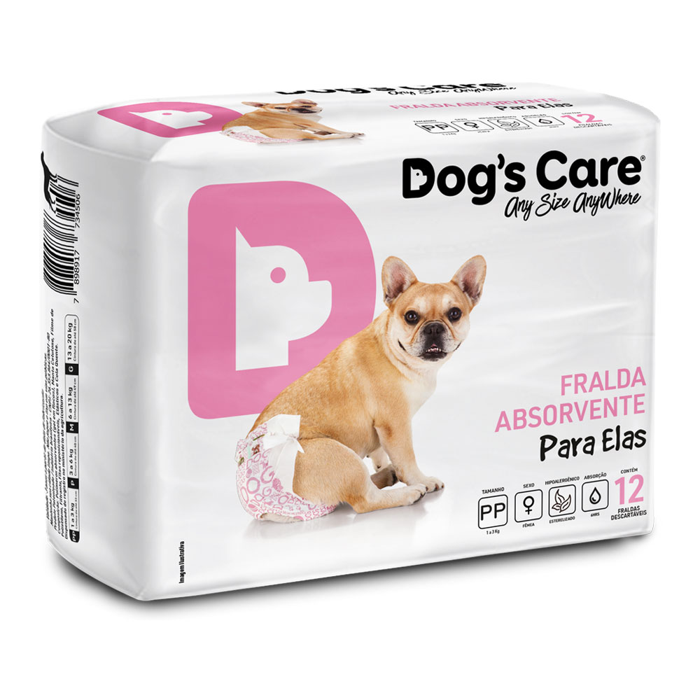 Fralda Dogs Care Femea PP 12 und
